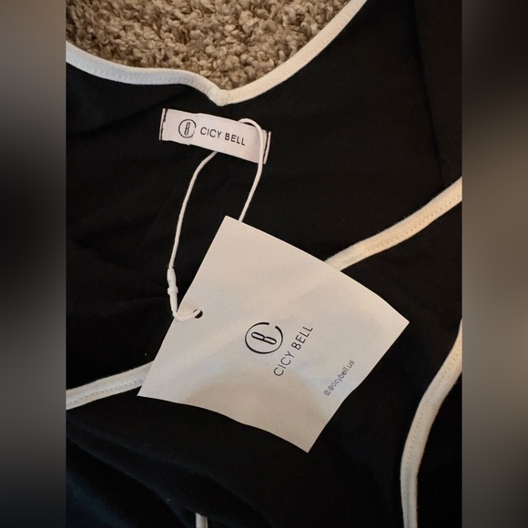 Cicy Bell Black Contrast Trim Tank Top | NEW WITH TAGS 
, Size XL - Picture 6 of 6